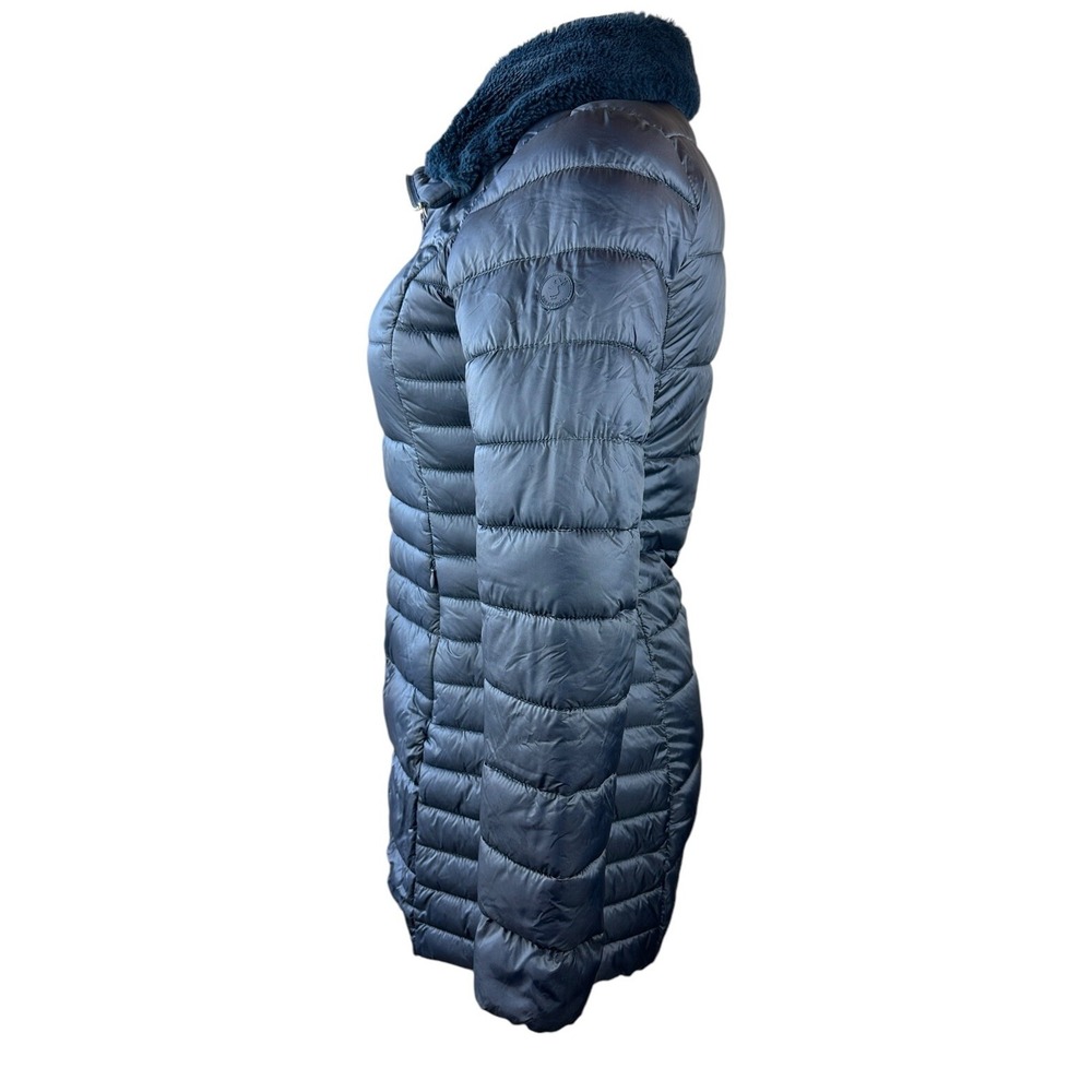 Save The Duck Iris Puffer Coat Quilted Ultra Light Jacket Small Faux Fur Collar - Picture 10 of 15